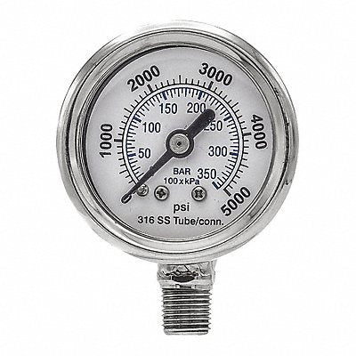 PIC GAUGES PRO301D158R01 Pressure Gauge Nominal 1-1/2 Dial