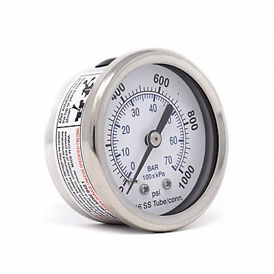 PIC GAUGES PRO302D204M01 Pressure Gauge General Purpose 2 Dial