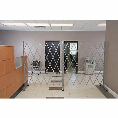 GRAINGER XLECO1265 Folding Gate Grey 1 to 12 ft Opening W