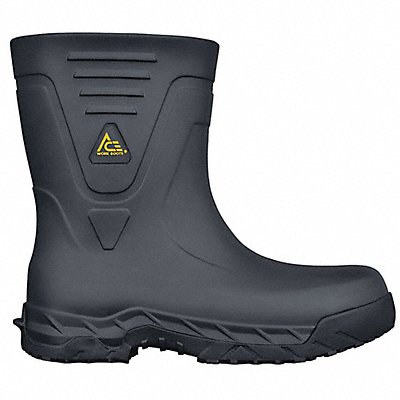 SHOES FOR CREWS 885999000000 Rubber Boot Men s 13 Mid-Calf Black PR