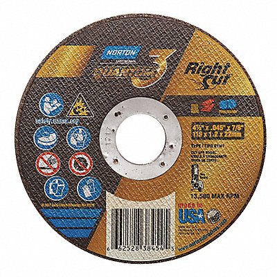NORTON 66252838454 Cut Off Wheel 7/8 Connect Quantum3RightCut