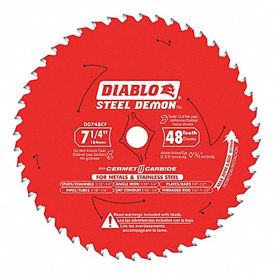 DIABLO D0748CFX Circular Saw Blade 7 1/4 in 48 Teeth
