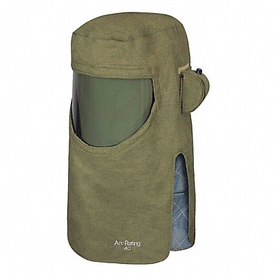 NATIONAL SAFETY APPAREL H65NPQHFANPV Arc Flash Hood Universal Size Green