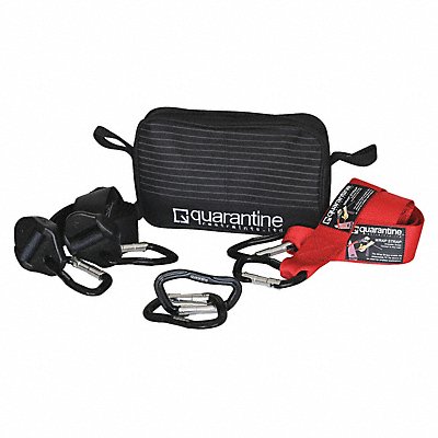 QUARANTINE RESTRAINTS QABACP Tie Down Strap Accesory Kit Nylon Black