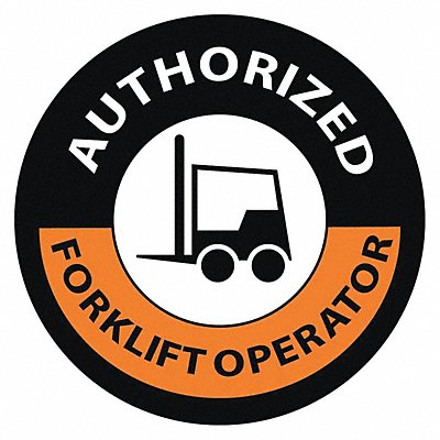 NMC HH63 AutHorizontaled Forklift Operator Label PK25