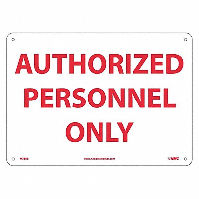NMC M38RB AutHorizontaled Personnel Only Sign