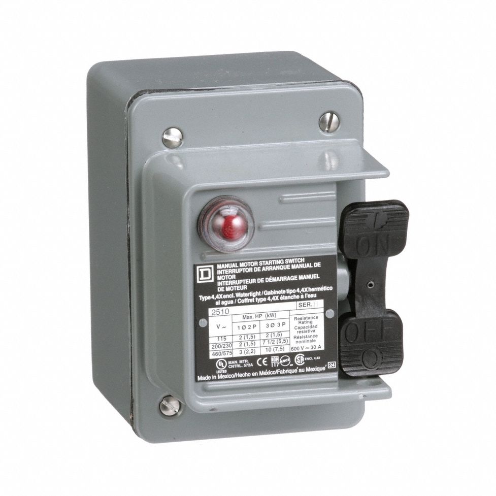 SQUARE D 2510KW2B Manual Switch 600Vac K+Options