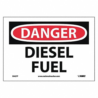 NMC D427P Danger Diesel Fuel Sign