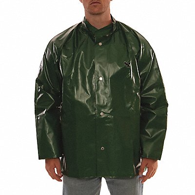 TINGLEY J22258 Rain Jacket 4XL Grn Unisex 0.25mm Thick