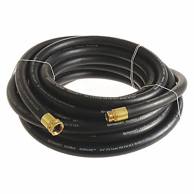 CONTINENTAL CWH075100MFG Garden Hose 3/4 ID x 100 ft Black