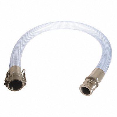 CONTINENTAL NTF15005CEG Food Grade Hose 1-1/2 ID x 5 ft Clear
