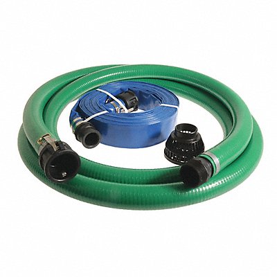 GRAINGER PKQ2300 Water Hose 3 ID x 20 ft 50 ft Green