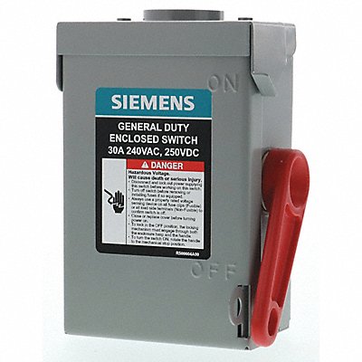 SIEMENS GNF221RA Safety Switch Non Fusible 30 A Steel