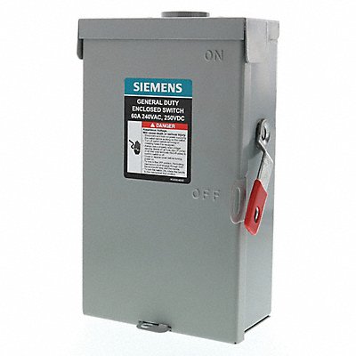SIEMENS GF322NRA Safety Switch Fusible 60 A Steel