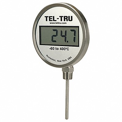 TEL-TRU ND5CB09111P22026 Digital Dial Thermometer 2-1/2 Stem L