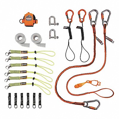 ERGODYNE 3187 Tool Tethering Kit Black/Green/Orange