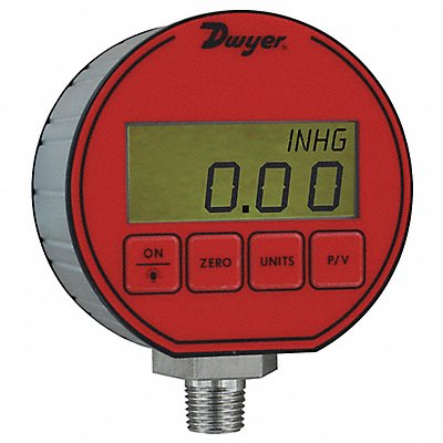 DWYER DPG002 K4245 Digital Pressure Gauge 3 Dial Size Red