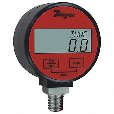 DWYER DPGA12 Digital Compound Gauge 3 Dial Size Red