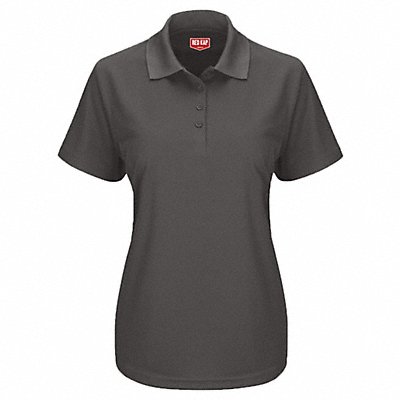 RED KAP SK97CHSS3XL Short Sleeve Polo Womens 3XL Polyester