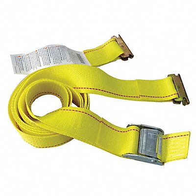 GRAINGER 55ET74 Tie Down Strap E-Track Yellow PK7