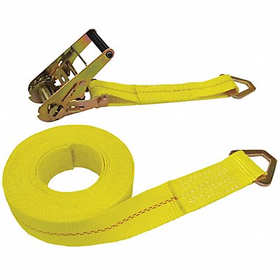 GRAINGER 55ET66 Tie Down Strap D-Ring Yellow