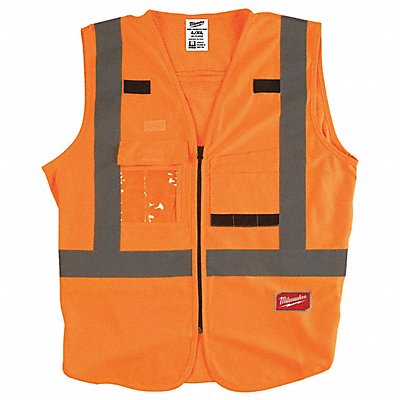 MILWAUKEE 48735033 High Visibility Vest 2XL/3XL Orange/Red