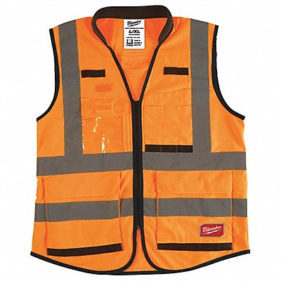 MILWAUKEE 48735052 High Visibility Vest L/XL Orange/Red