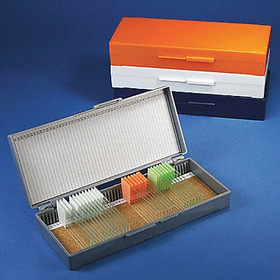 GLOBE SCIENTIFIC 513077A Microscope Slide Box Grey