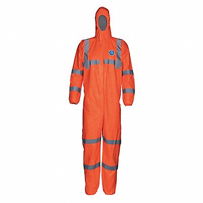 DUPONT TY127SHVSM0025XC Hooded Coveralls S Org Tyvek 500 HV PK25