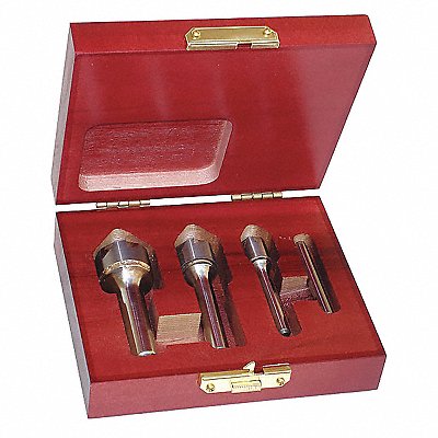 GRAINGER 336100082 Countersink Set Carbide 4 Pieces