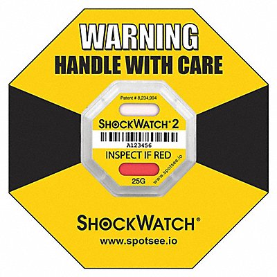 SHOCKWATCH 48000K G-Force Indicator Label 25G PK50