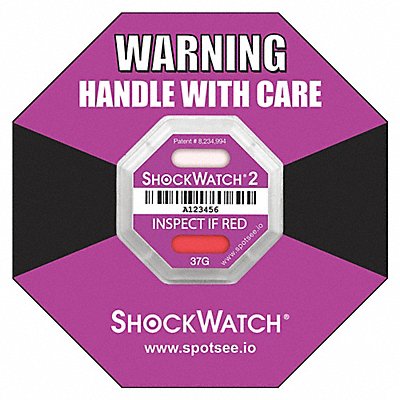 SHOCKWATCH 49000K G-Force Indicator Label 37G PK50