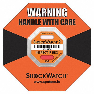 SHOCKWATCH 51000K G-Force Indicator Label 75G PK50