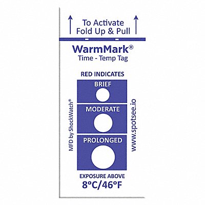 WARMMARK WM846 Temperature Indicator Label Heat PK100