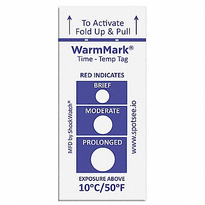 WARMMARK WM1050 Temperature Indicator Label Heat PK100