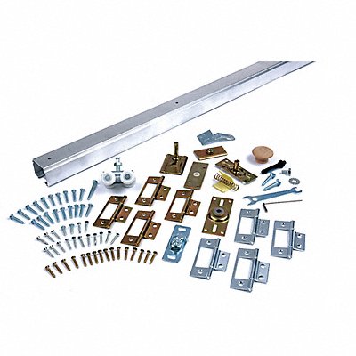 NATIONAL GUARD SLAL75BF2DR36 Track Kit Sliding Door Type Alum. Silver