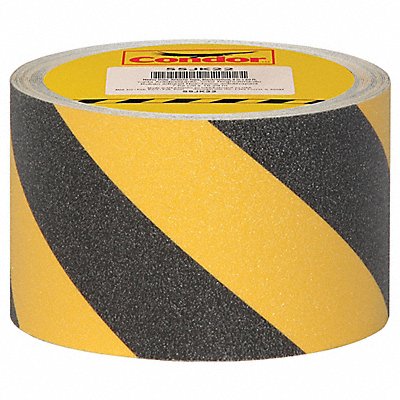 CONDOR GRAN15293 AntiSlip Tape 60 ftLx4 inW BLK/Yellow PK3