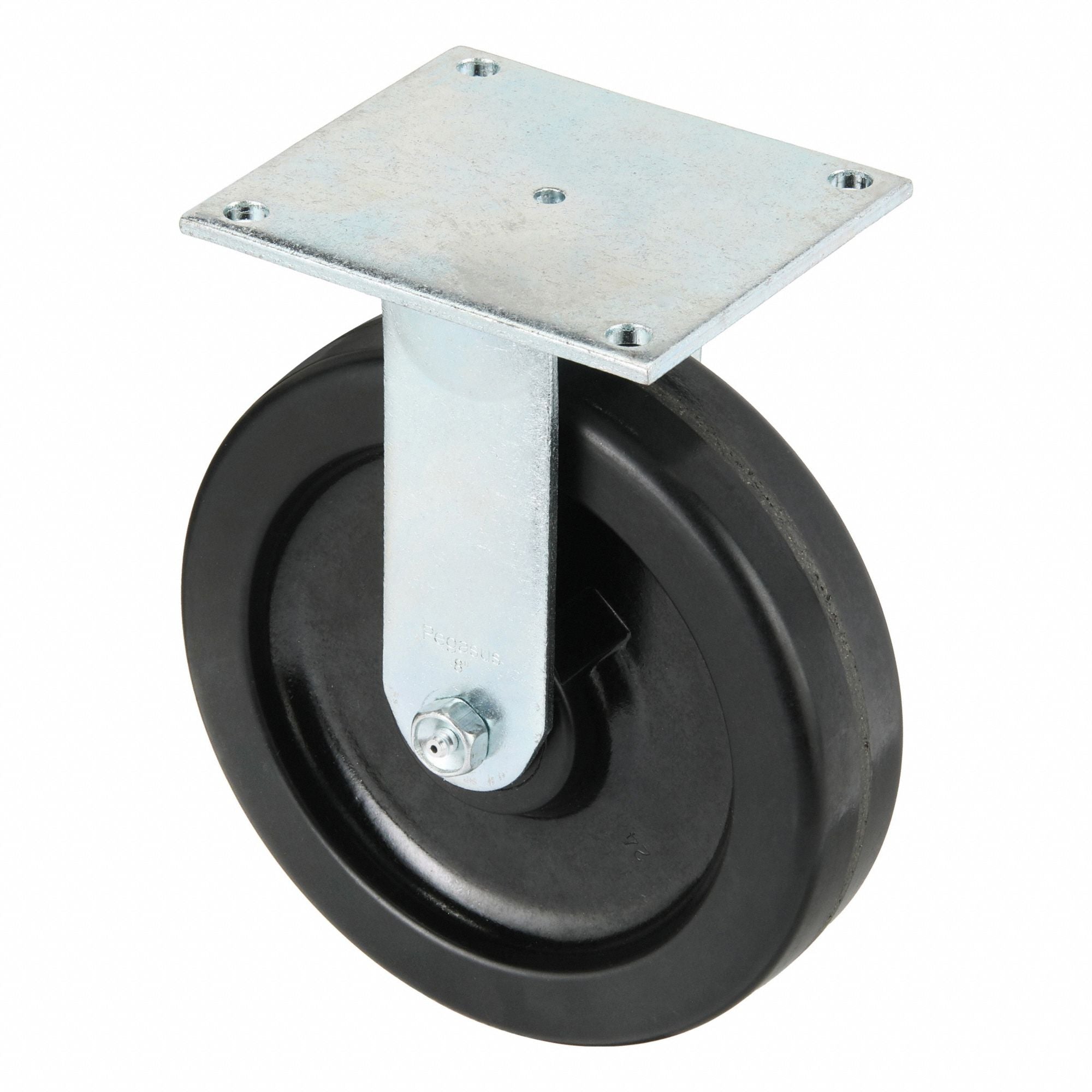 GRAINGER P21RPH080R15 Standard Plate Castor Wheel 8 Dia