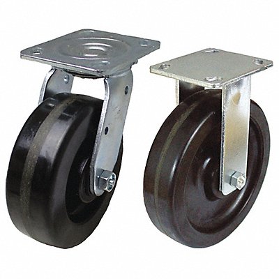 GRAINGER P21PH050R14SET Standard Plate Castor Wheel 5 Dia