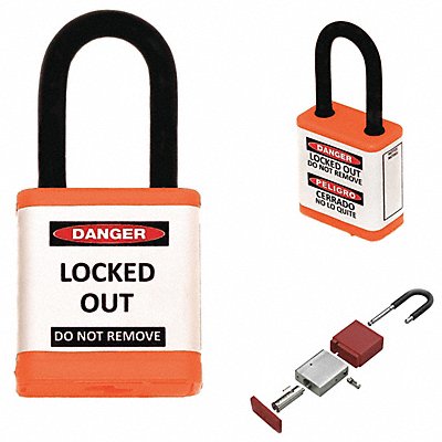 ZING 700KDORANGE Lockout Padlock 1-1/2 Shackle Height
