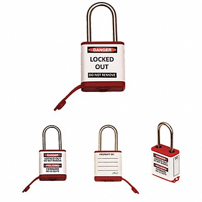 ZING 800KDRED Lockout Padlock 1-1/2 Shackle Height