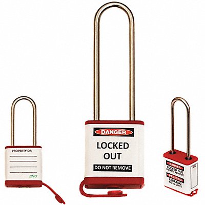 ZING 810KDRED Lockout Padlock 3 Shackle Height