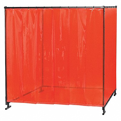 STEINER 538WC338S6X8 Welding Booth 8 ft W 6 ft H Orange