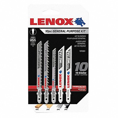 LENOX 1970981 JigSawBlade Rigid for Straight Cuts PK10