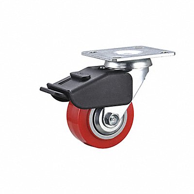 GRAINGER 55KJ62 Standard Plate Castor 4 Wheel Dia