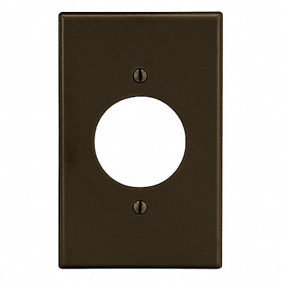 HUBBELL P720 Sng Rcpt Wall Plate Standard Brown 1 Gang Smooth Satin