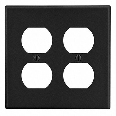 HUBBELL P82BK Duplex Receptacle Wall Plate Black