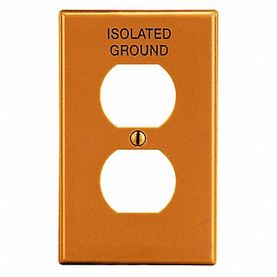 HUBBELL WIRING DEVICE-KELLEMS P8OIG Duplex Receptacle Wall Plate Orange