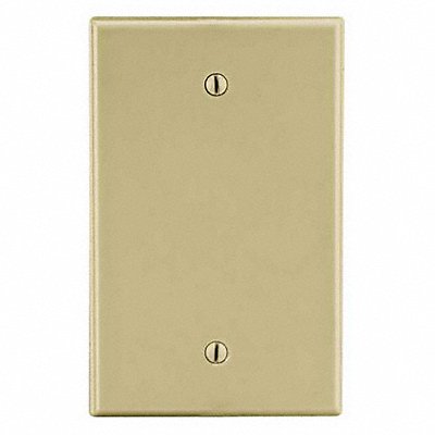 HUBBELL PJ13I Blank Box Mount Wall Plate Blank Mid Ivry 1 Gang Smooth Satin