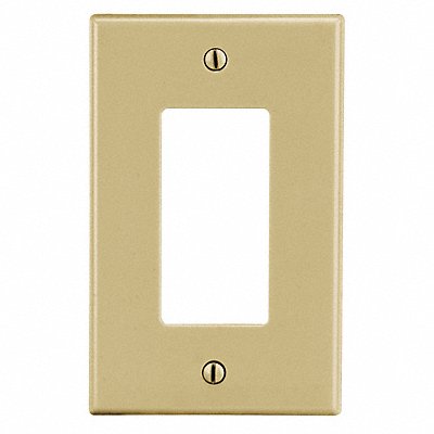 HUBBELL P26I Rocker Wall Plate Standard Ivory 1 Gang Smooth Satin
